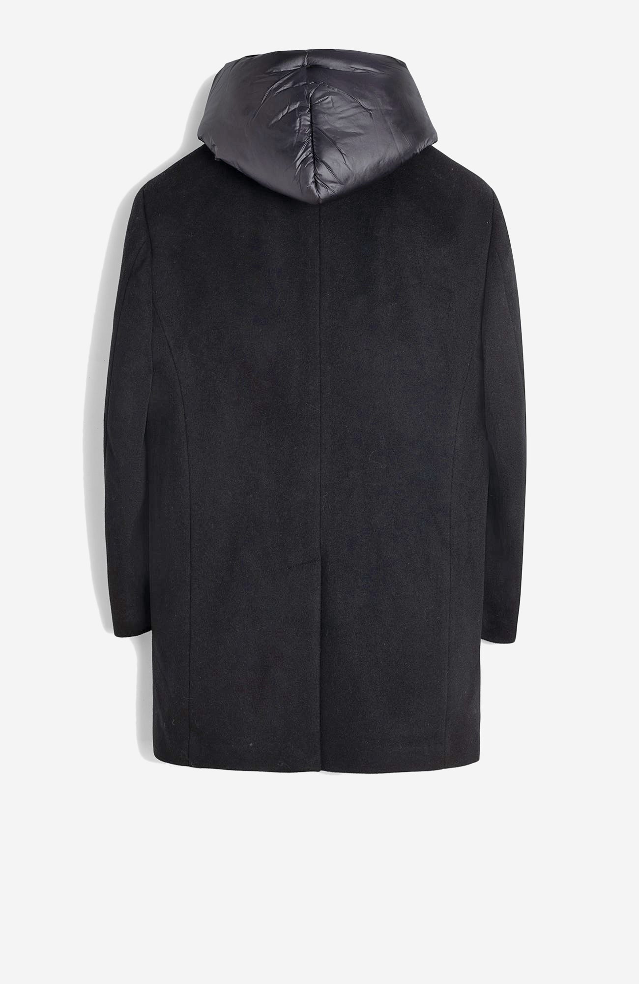 Trenton Black Wool & Cashmere Topcoat - Cardinal of Canada - CA - Trenton Black Wool & Cashmere Topcoat