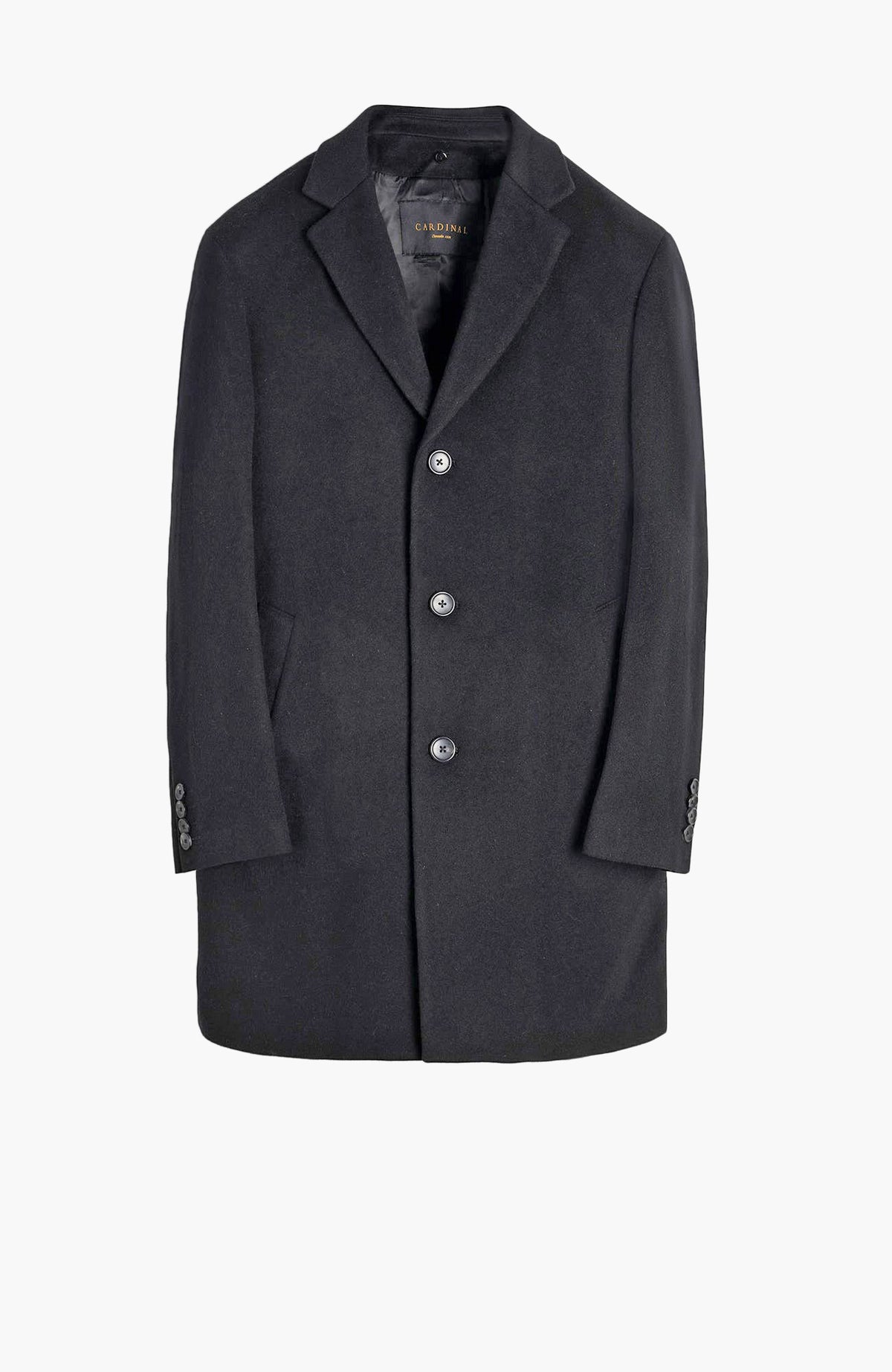 Trenton Black Wool & Cashmere Topcoat