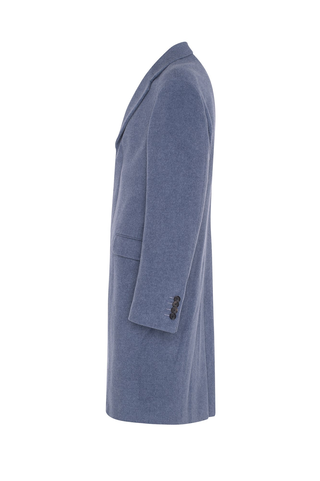 MERCER LIGHT BLUE OVERCOAT - MENS - Cardinal of Canada-CA - Mercer - blue wool blend topcoat 41.5 inch length