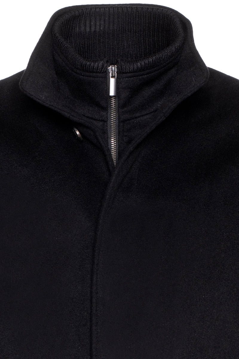 Cardinal of Canada-CA - Mont-Royal black wool cashmere car coat 34 inch length