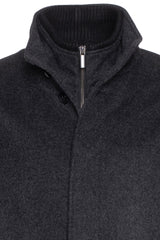 MONT-ROYAL CHARCOAL WOOL & CASHMERE CAR COAT - Cardinal of Canada-CA - Mont-Royal charcoal wool cashmere car coat 34 inch length