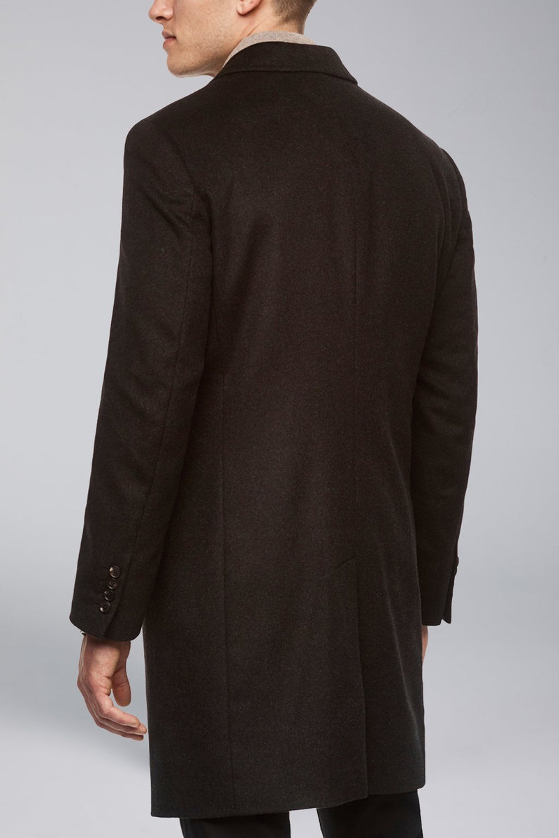 Saint-Pierre Pure Cashmere Overcoat - Charcoal - OVERCOATS - Cardinal of Canada-CA - Saint-Pierre Pure Cashmere Overcoat - Charcoal