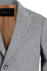 SUTTON LIGHT GRAY WOOL TOP COAT - Cardinal of Canada-CA - Sutton light grey wool top coat 38 inch length