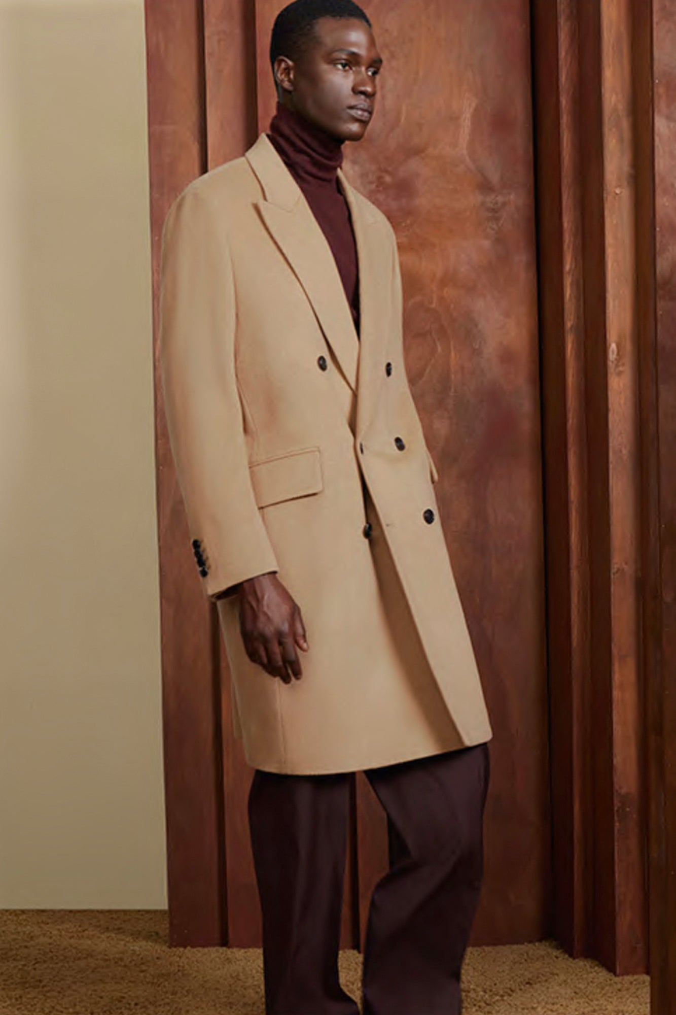 Men's camel clearance overcoat cashmere