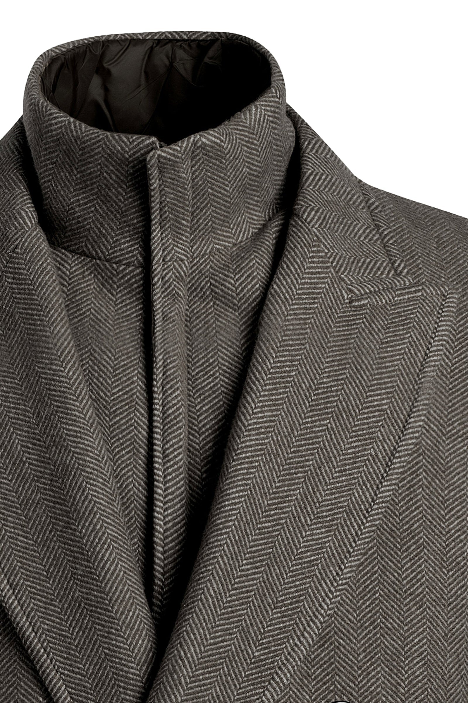 TOWNSEND CHARCOAL HERRINGBONE OVERCOAT