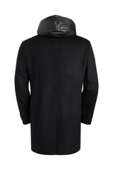 TRENTON BLACK WOOL & CASHMERE TOP COAT - Cardinal of Canada-CA - Trenton black wool and cashmere top coat 36 inch length