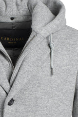 TYSON GRAY WOOL TOP COAT WITH PRIMALOFT LINING - Cardinal of Canada-CA - Tyson grey wool top coat 36 inch length with primaloft